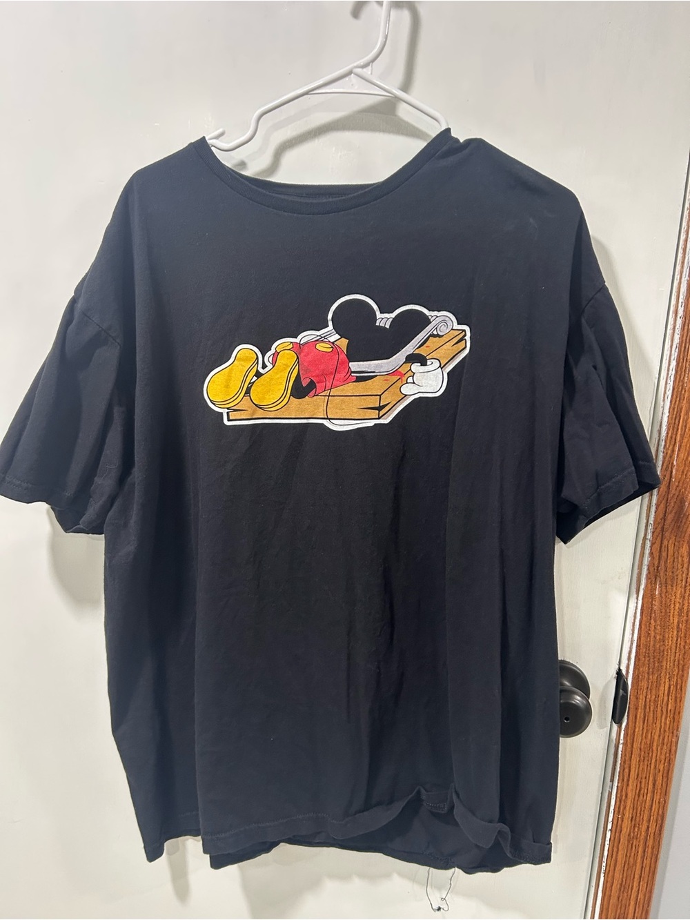 Gildan Black Short Sleeve Tee with Retro Character Graphic